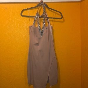 Nude with diamond dress